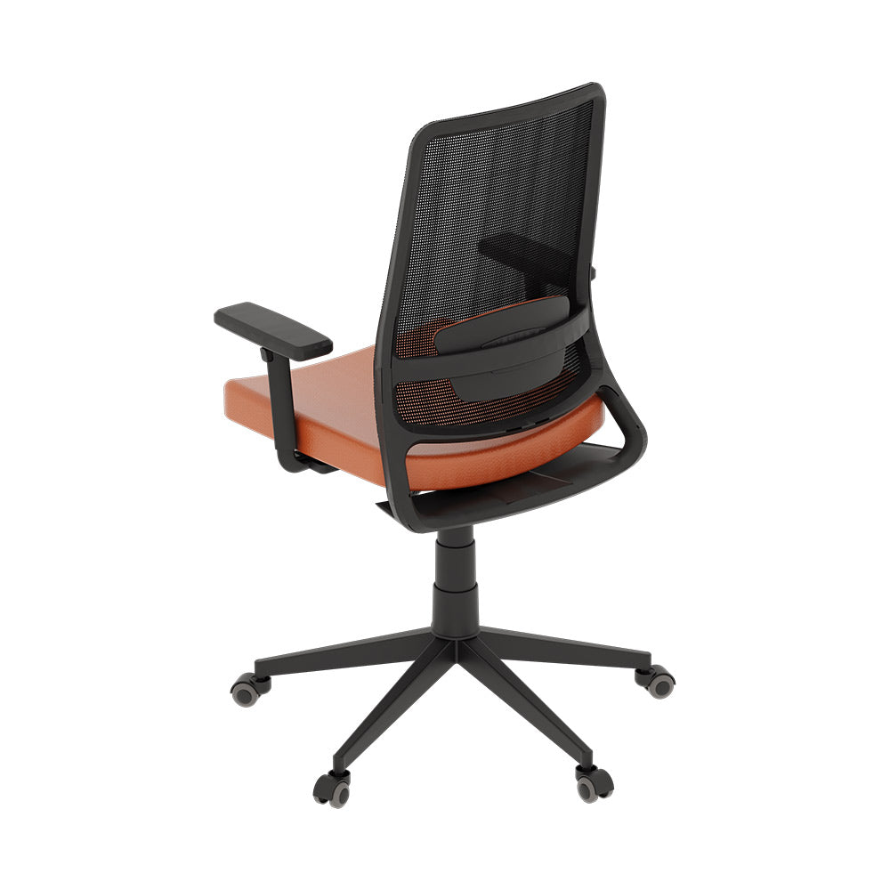 Breeze Sustainable Office Chair Mid Back - Slight Back View