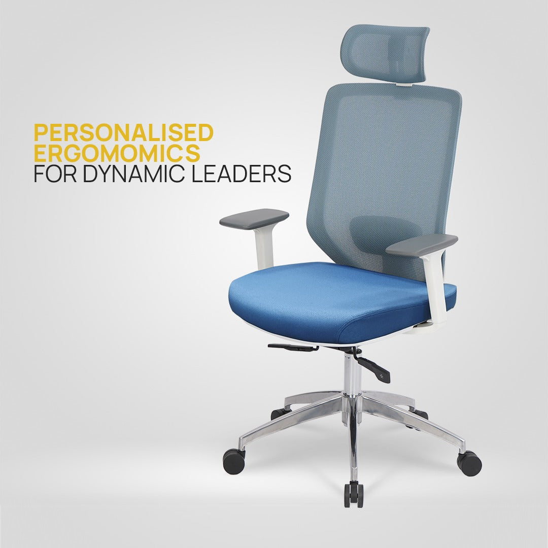 Poise Pro High-Back Office Chair - Angled Side View