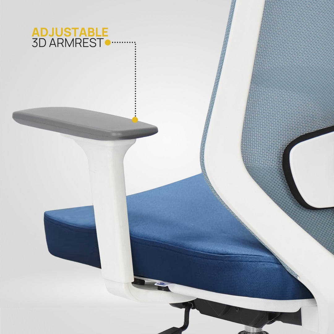 Poise Pro Office Chair High Back - Adjustable 3D Armrest View