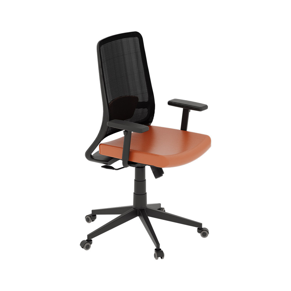 Breeze Sustainable Office Chair Mid Back - Slight Side View 2