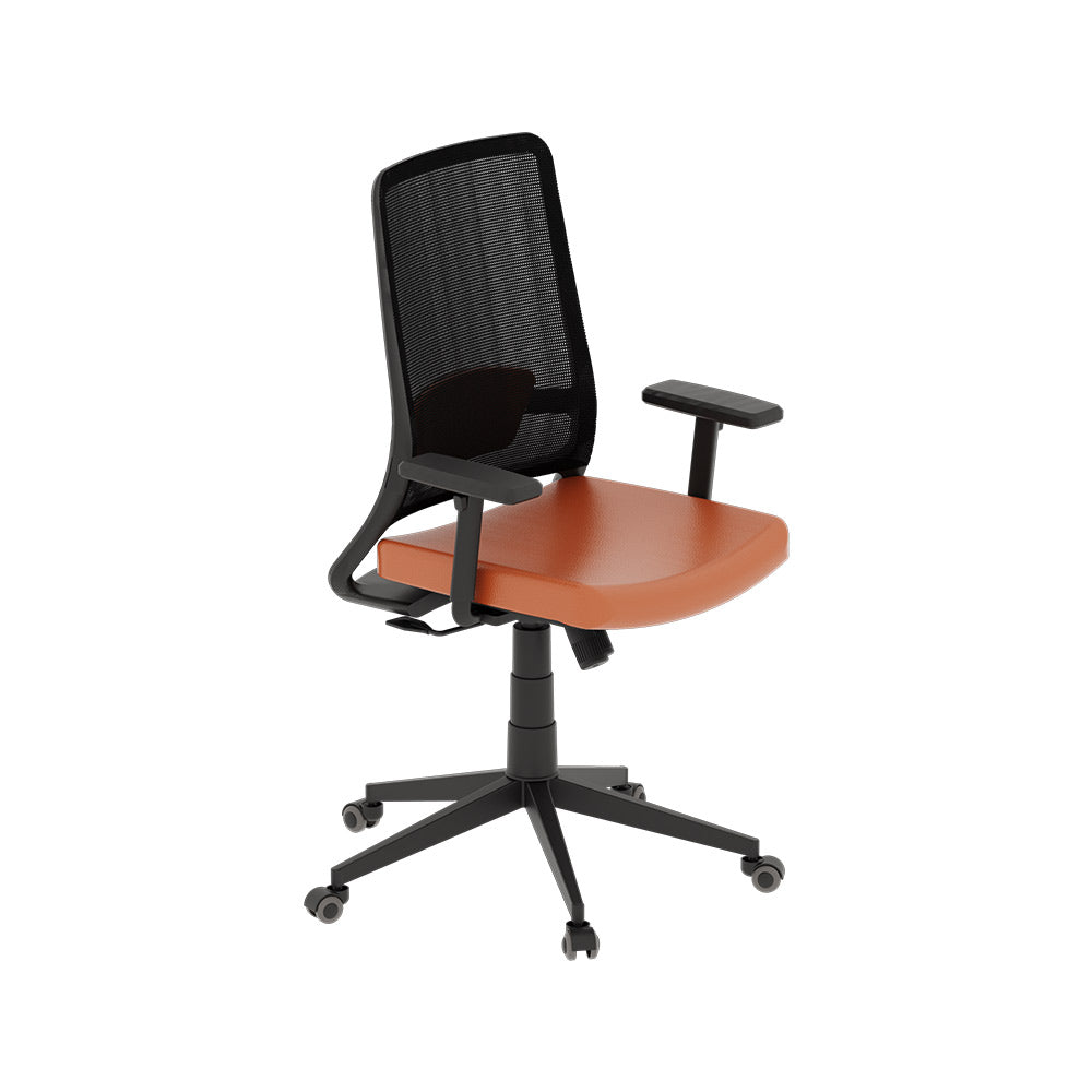 Breeze Sustainable Office Chair Mid Back - Slight Side View