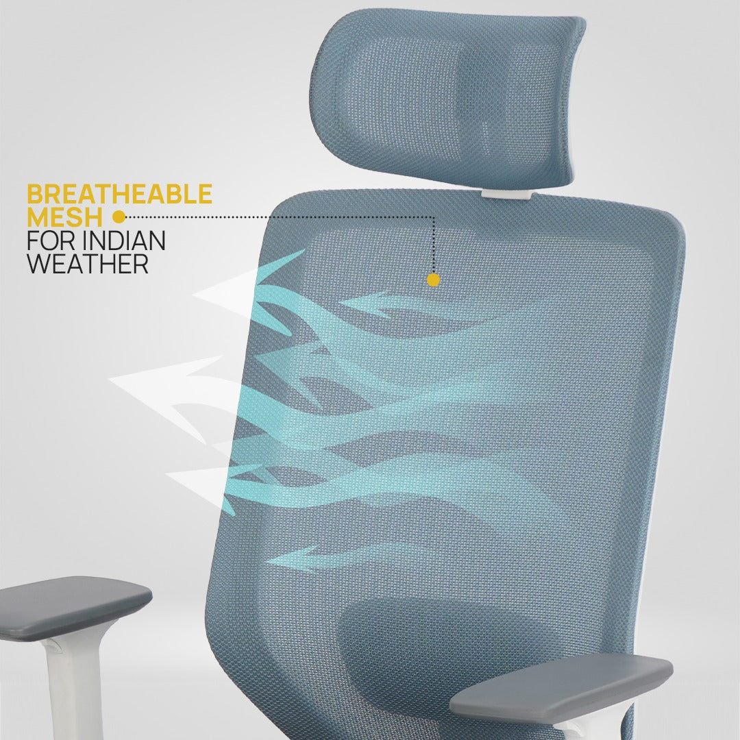 Poise Pro Office Chair High Back - Breathable Mesh View