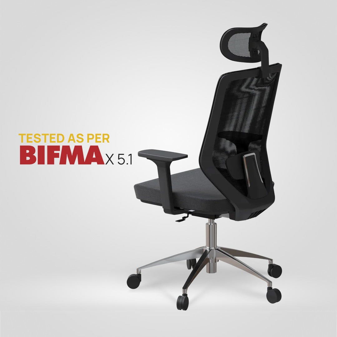 Poise Pro Office Chair High Back - Tested as per Bifma