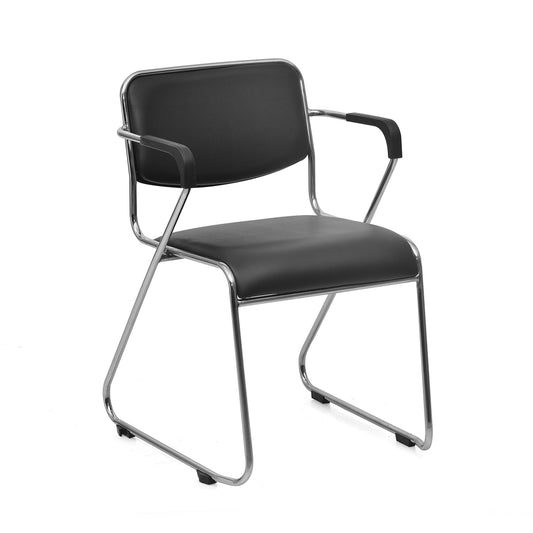 Contract 01 Visitor Chair Soft PVC with Arm