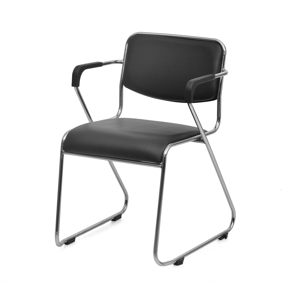 Contract 01 Visitor Chair Soft PVC with Arm