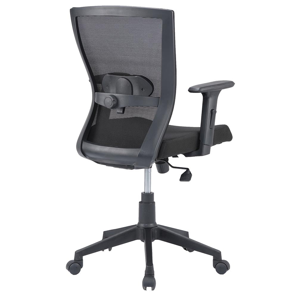 Hexon Office Chair Mesh Mid Back with Adjustable Armrest - Slight Back View