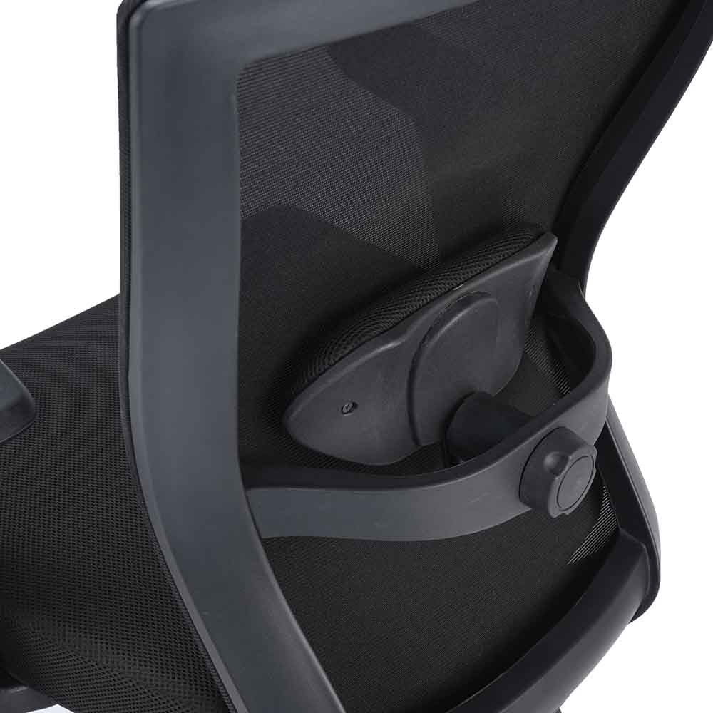 Hexon Office Chair Mesh Mid Back with Adjustable Armrest - Backrest Close Up View