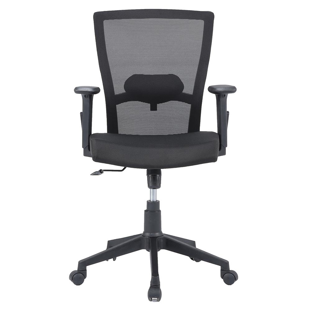 Hexon Office Chair Mesh Mid Back with Adjustable Armrest - Front View
