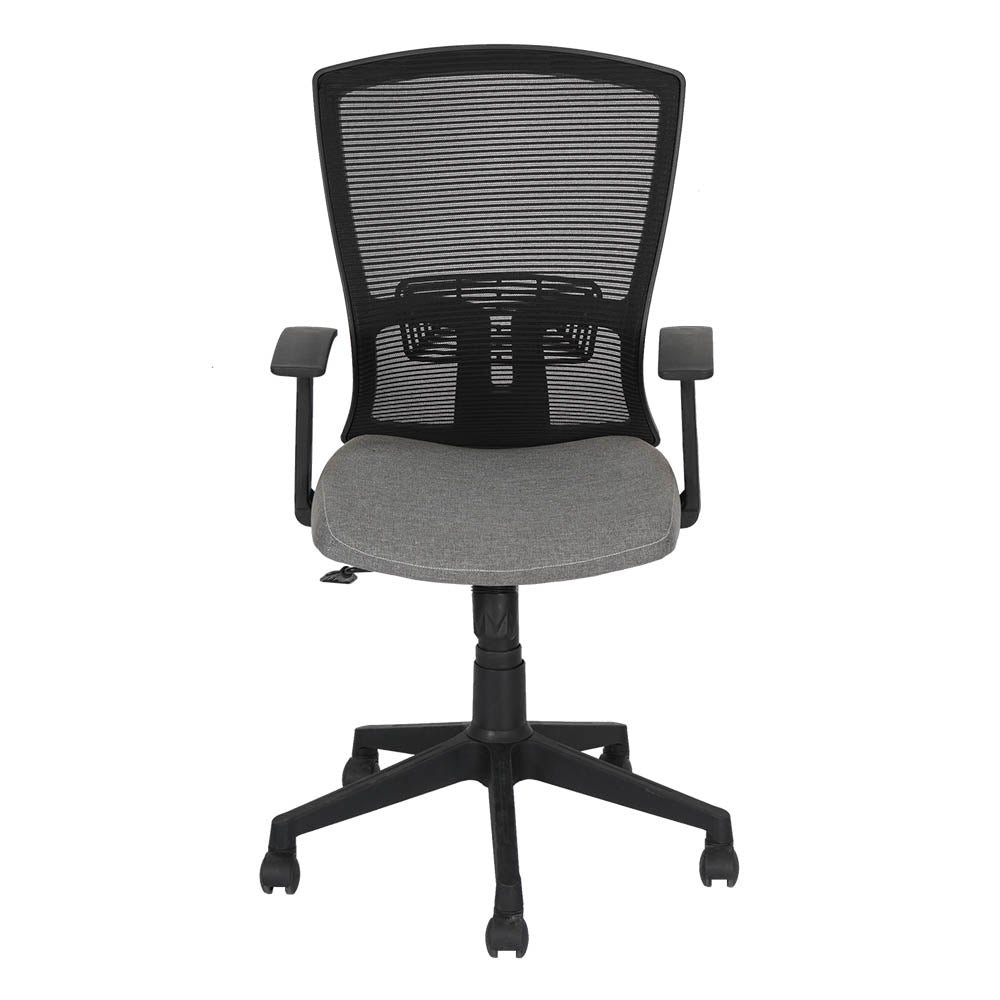Victory Office Chair Mesh Mid Back in Grey - Front View