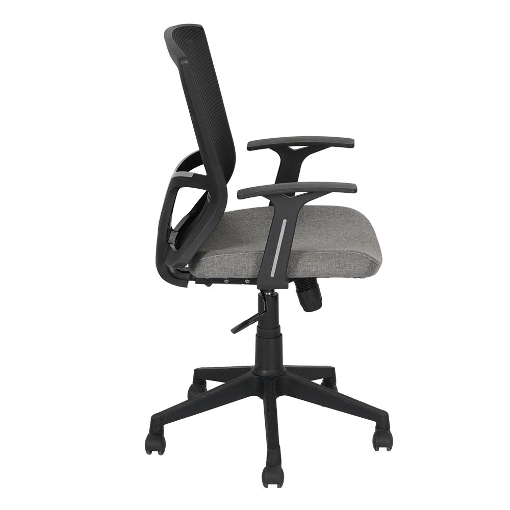 Victory Office Chair Mesh Mid Back in Grey - Side View