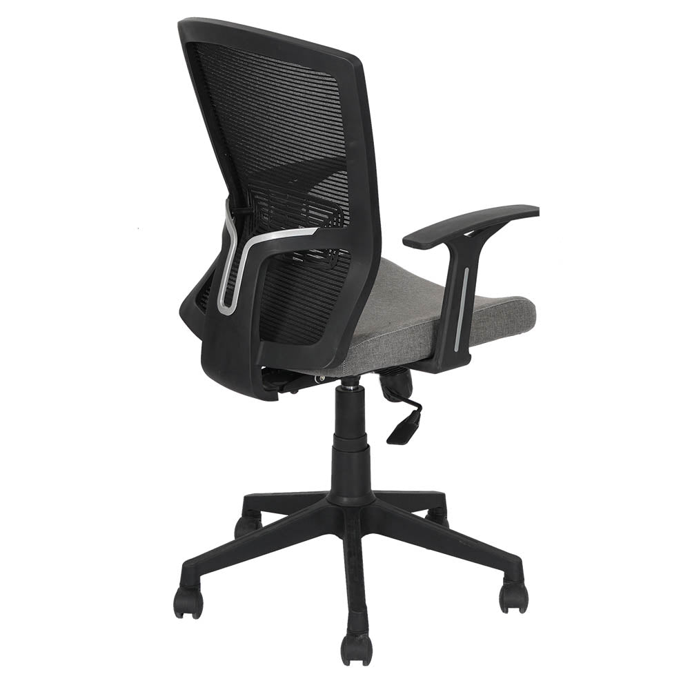 Victory Office Chair Mesh Mid Back in Grey - Slight Back View