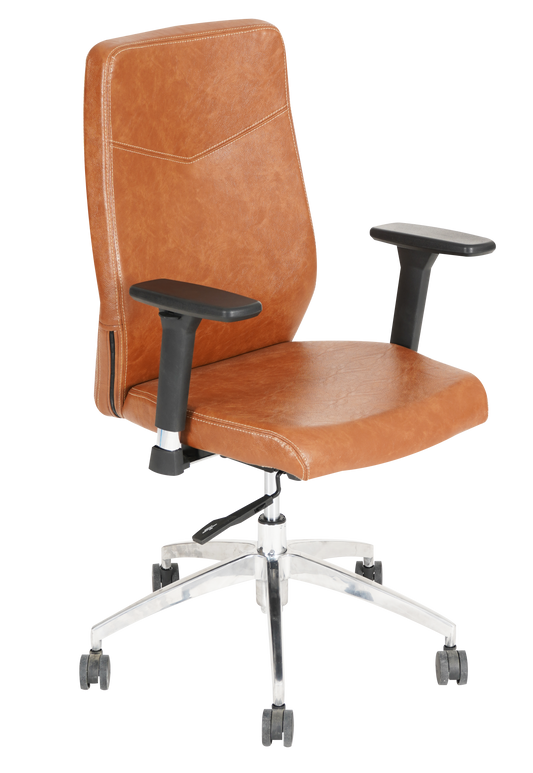 Volga Plus Office Chair Mid Back - Slight Side View