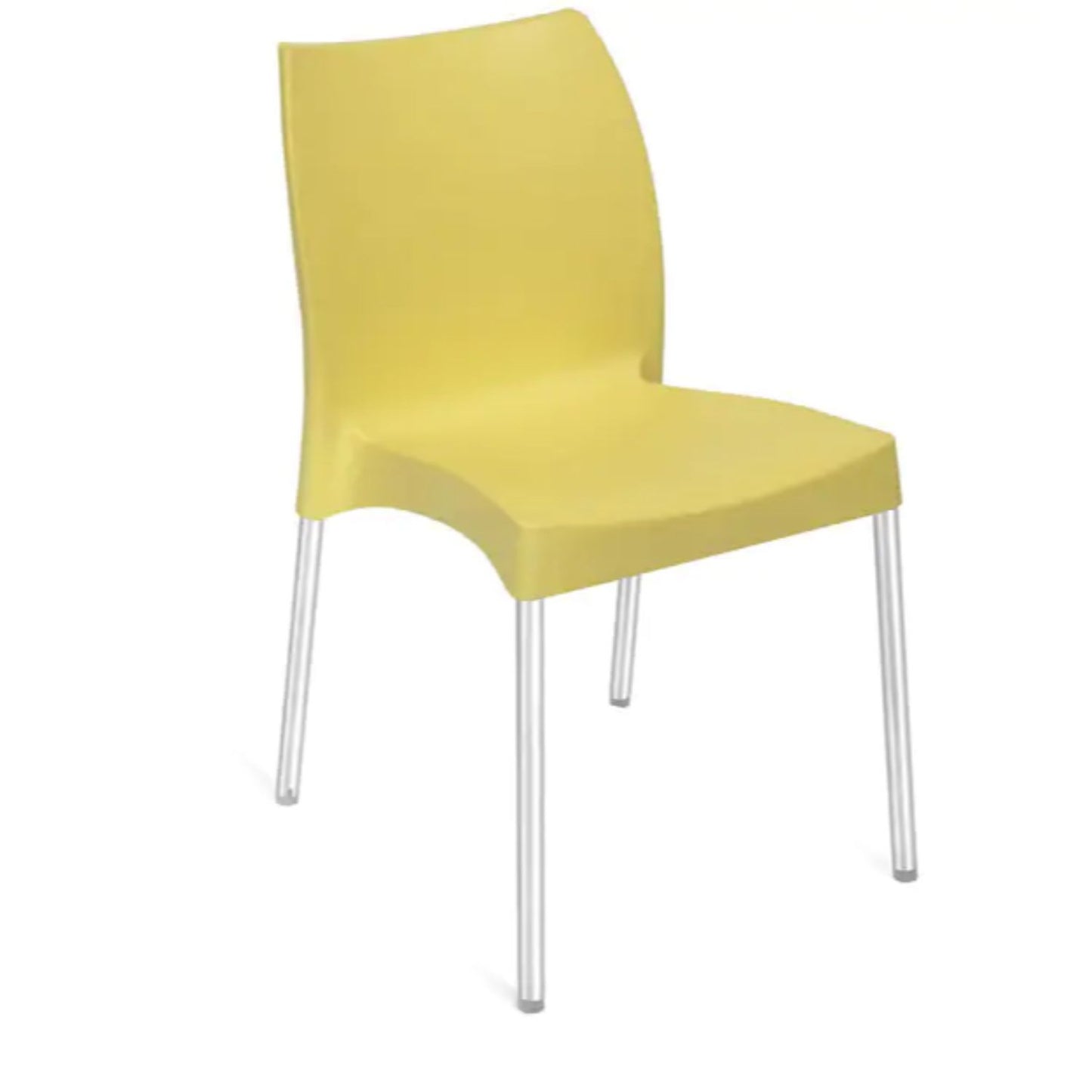 Novella 07 Cafeteria Chair with Stainless Steel Legs