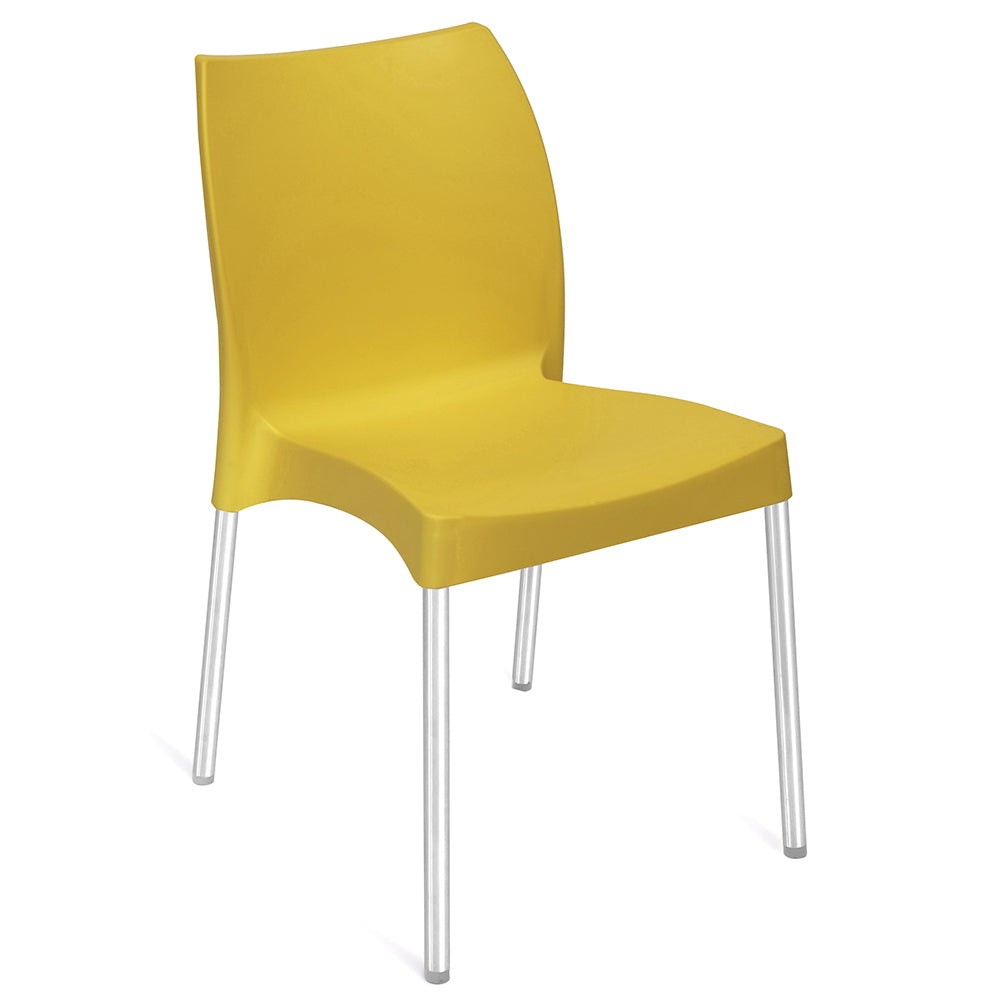 Novella 07 Cafeteria Chair with Stainless Steel Legs