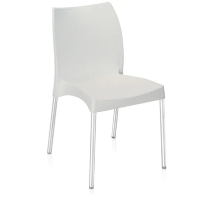Novella 07 Cafeteria Chair with Stainless Steel Legs