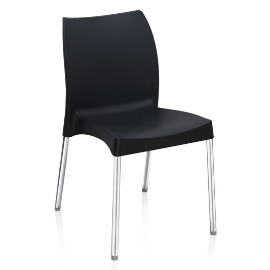 Novella 07 Cafeteria Chair with Stainless Steel Legs
