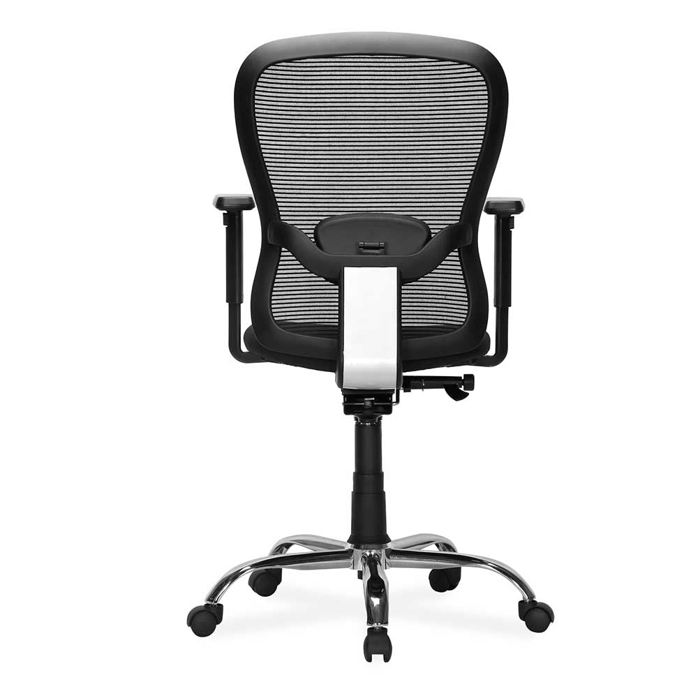 Alba Office Chair Chrome Base Mid Back with CTS - Back View