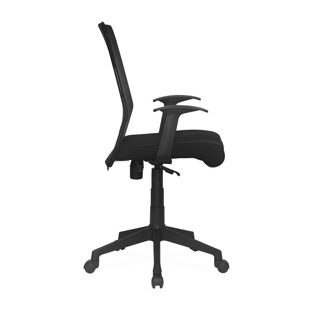 Thames Office Chair Mesh High Back with Adjustable Armrest - Side View