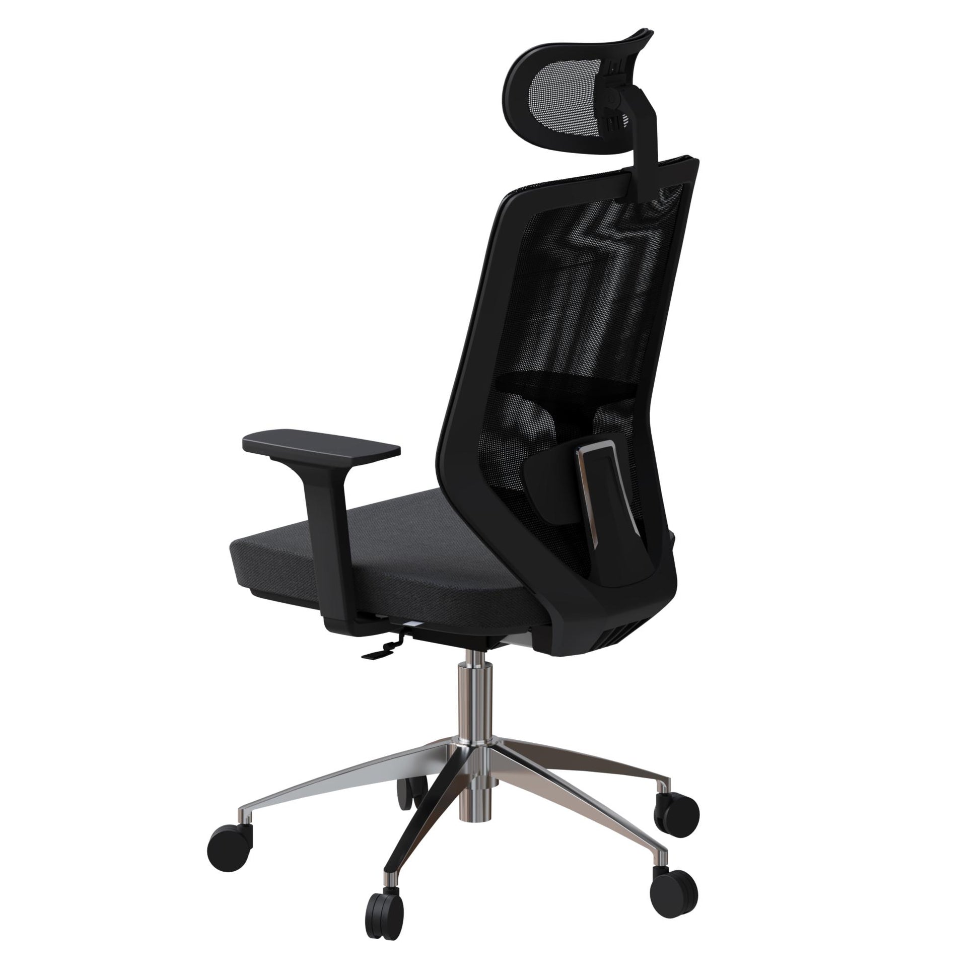 Poise Pro Office Chair High Back - Slight Back View (Black)