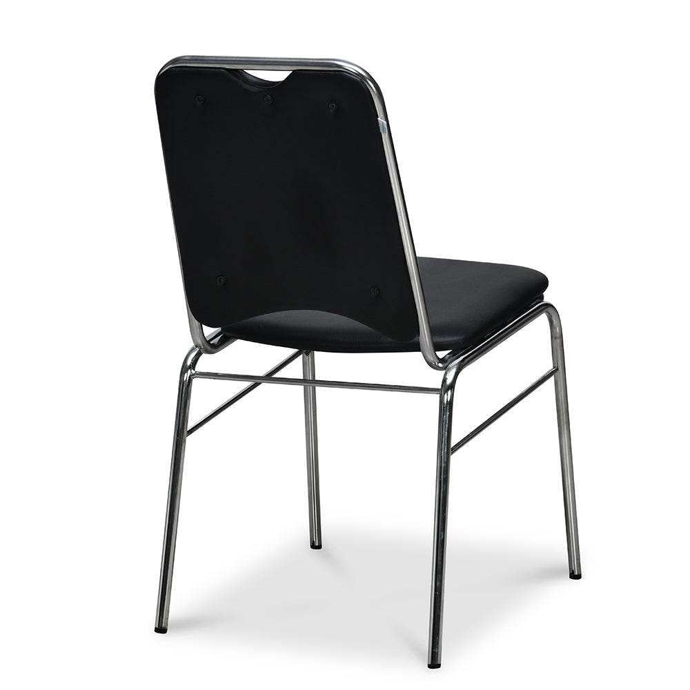 Back View of Contract 05 Visitor Chair Soft PVC without Arm