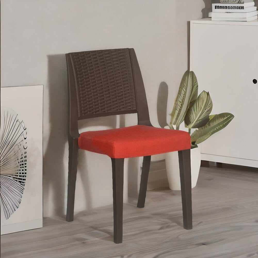 Enamora Plastic Chair with Cushion 2