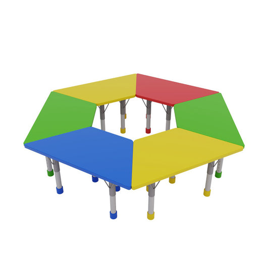 Orange Trapezoid Kindergarten Desk 1