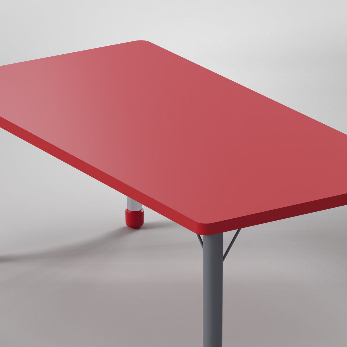 Orange Rectangle Kindergarten Desk