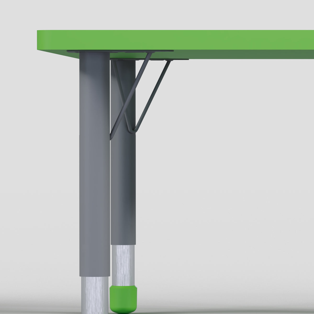 Orange Rectangle Kindergarten Desk